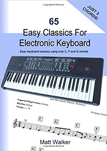 okumak 65 Easy Classics For Electronic Keyboard (Just Three Chords!): Easy keyboard classics using only C, F and G chords