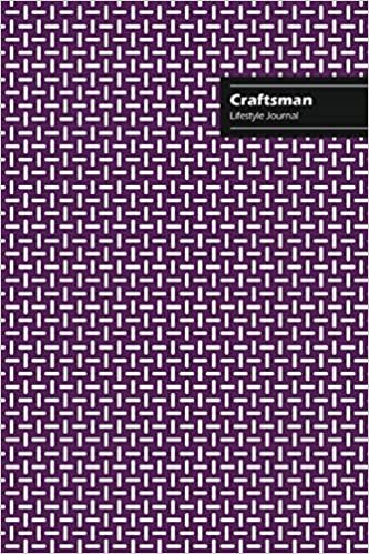 Craftsman Lifestyle Journal, Creative Write-in Notebook, Dotted Lines, Wide Ruled, Medium Size (A5), 6 x 9 (Purple)
