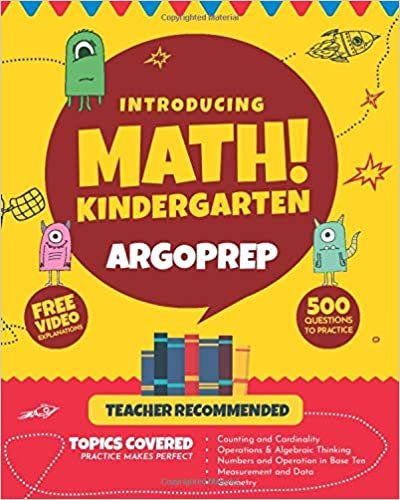 okumak Introducing MATH! Kindergarten by ArgoPrep: 500+ Practice Questions + Comprehensive Overview of Each Topic + Detailed Video Explanations Included  | Kindergarten Math Workbook