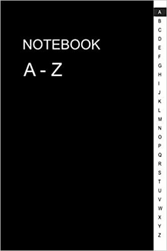 okumak A-Z Notebook: Lined Notebook with A-Z Tabs, size 6x9&quot;, 210 pages, simple black cover (Suitable for password log book, address log book and etc.)