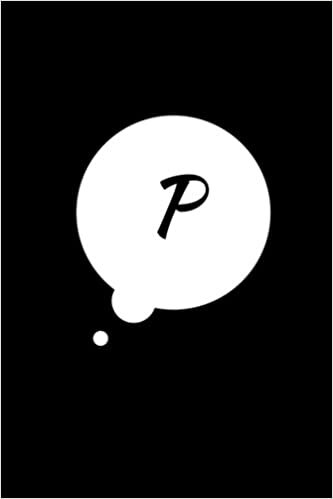 okumak P: 6 x 9 Sketchbook Journal, Personalized Initial &quot;P&quot; Monogram Comic Book Bubble, Black Cover, Blank Notebook, Art Sketch Pad, Doodle, Drawing, 100 Blank Pages with No Lines