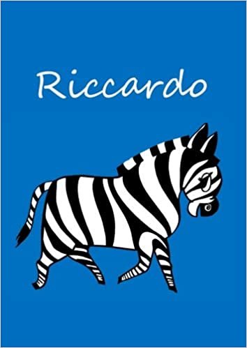 okumak Riccardo: individualisiertes Malbuch / Notizbuch / Tagebuch - Zebra - A4 - blanko