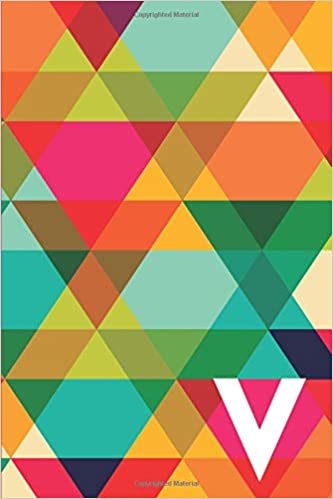 okumak V: 6x9 Lined Writing Notebook Journal Personalized with Monogram Initial Letter, 120 Pages – Rainbow Multicolored Modern Triangles (Modern Triangles Monogram Journals)