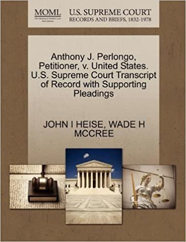 okumak Anthony J. Perlongo, Petitioner, v. United States. U.S. Supreme Court Transcript of Record with Supporting Pleadings