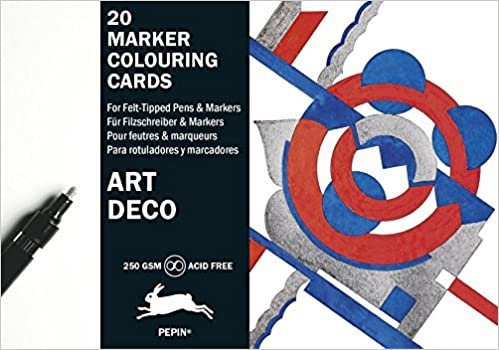 okumak Art Deco: Marker Colouring Card Book (Multilingual Edition): 20 marker colouring cards