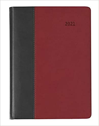 okumak Buchkalender Premium Fire schwarz-rot 2021 - Büro-Kalender A5 - Cheftimer - 1 Tag 1 Seite - 416 Seiten - Tucson-Einband - Alpha Edition