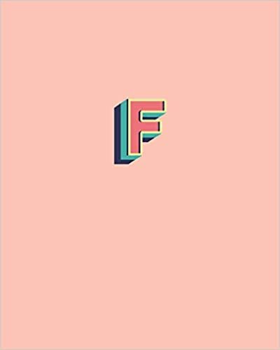 okumak F: 110 Dot-Grid Pages | Light Peach Monogram Journal and Notebook with a Simple Bold Design | Personalized Initial Letter Journal | Bold Retro Monogramed Composition Notebook