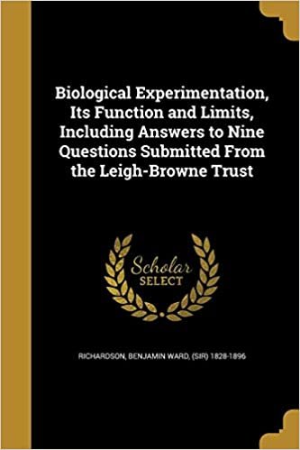 okumak Biological Experimentation, Its Function and Limits, Including Answers to Nine Questions Submitted from the Leigh-Browne Trust