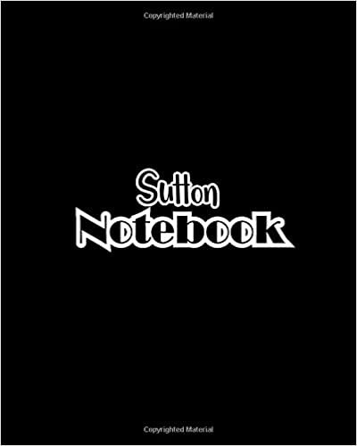 okumak Sutton Notebook: 100 Sheet 8x10 inches for Notes, Plan, Memo, for Girls, Woman, Children and Initial name on Matte Black Cover