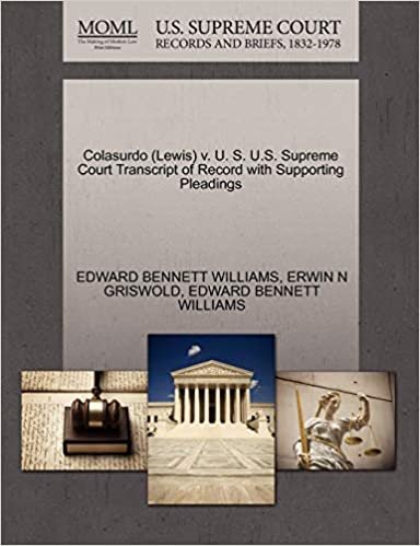 okumak Colasurdo (Lewis) v. U. S. U.S. Supreme Court Transcript of Record with Supporting Pleadings
