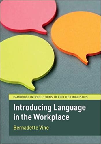 okumak Introducing Language in the Workplace (Cambridge Introductions to Applied Linguistics)