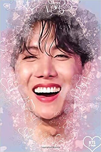 okumak BTS J-Hope: Cute Heart Filled Smiling Face 100 Page 6 x 9&quot; Blank Lined Notebook Kpop Merch Journal Book for Army Fandom