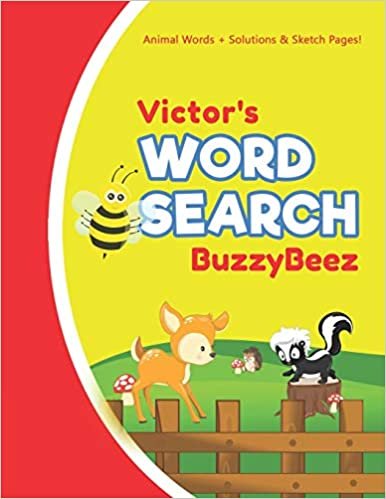 okumak Victor&#39;s Word Search: Solve Safari Farm Sea Life Animal Wordsearch Puzzle Book + Draw &amp; Sketch Sketchbook Activity Paper | Help Kids Spell Improve ... | Creative Fun | Personalized Name Letter V
