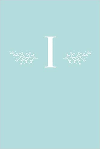 okumak I: 110 Sketch Pages (6 x 9) | Light Blue Monogram Sketchbook Notebook with a Simple Floral Emblem | Personalized Initial Letter | Monogramed Sketchbook