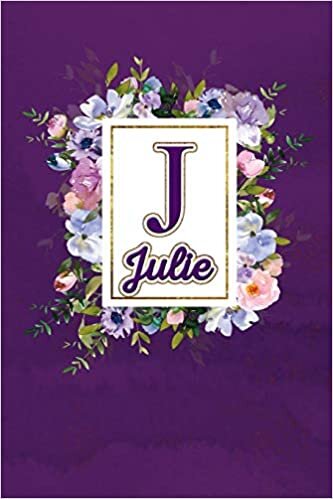 okumak J - Julie: Monogram initial J for Julie notebook / Journal: Personalized Name Letter gifts for girls, women &amp; men : School gifts for kids &amp; teachers ... 6x9 Classy Purple Gold Floral Mosaic Finish)
