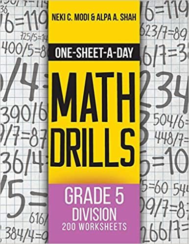 okumak One-Sheet-A-Day Math Drills: Grade 5 Division - 200 Worksheets (Book 16 of 24)