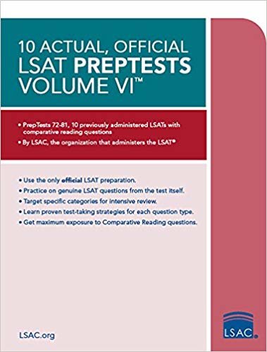 6: 10 الفعلية ، الشركة المصنعة lsat preptests التحكم في مستوى الصوت VI: (preptests 72 – 81)