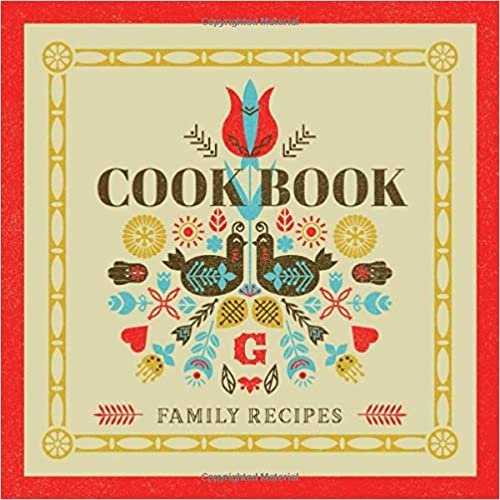 okumak Family Recipes Cookbook: Letter G Monogram Blank Recipe Book | Vintage Folk Art | Custom Recipe Organizer