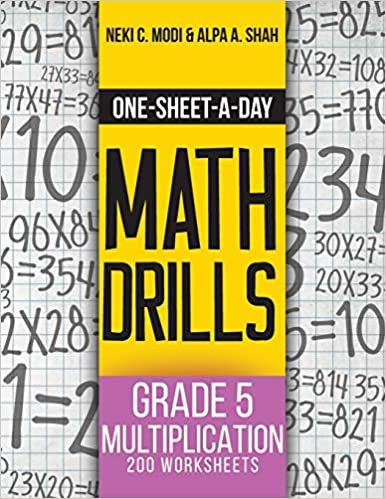 okumak One-Sheet-A-Day Math Drills: Grade 5 Multiplication - 200 Worksheets (Book 15 of 24)