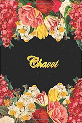 okumak Chavvi: Lined Notebook / Journal with Personalized Name, &amp; Monogram initial C on the Back Cover, Floral cover, Gift for Girls &amp; Women