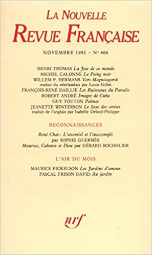 okumak LA N.R.F. 466 (NOVEMBRE 1991) (LA NOUVELLE REVUE FRANCAISE)