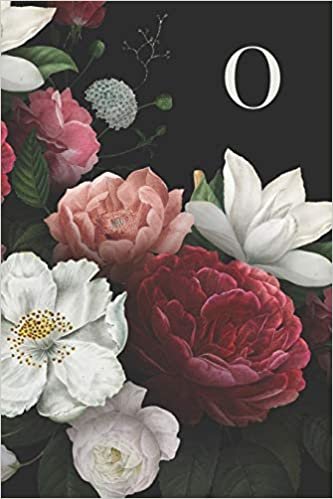okumak O: 110 Sketchbook Pages (6 x 9) | Beautiful Monogram Sketch Notebook with Vintage Roses and Peonies. Personalized Initial Letter | Monogramed Sketchbook