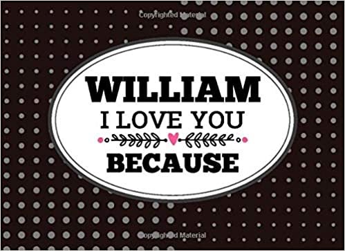 okumak William I Love You Because: Love book personalized birthday books for adults with Prompted Guided Fill In The Blank Journal Memory Book, I Love About ... Gift ... Birthday Christmas Greeting Card
