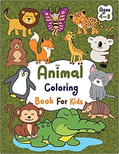 okumak Animal Coloring Book For Kids: 30 Unique Animal Coloring Pages for Boys &amp; Girls Ages 4-8 With Crocodile, Panda Bear, Tiger Painter &amp; More