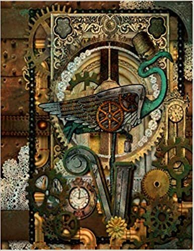 okumak V: Monogrammed Initial “V” 2020 Beautiful Flamingo Steampunk Weekly Planner | Jan 1, 2020 to Dec 31, 2020 | Vintage Industrial Era Look For Flamingo ... Copper Pipes Clock Faces | A Real Beauty!