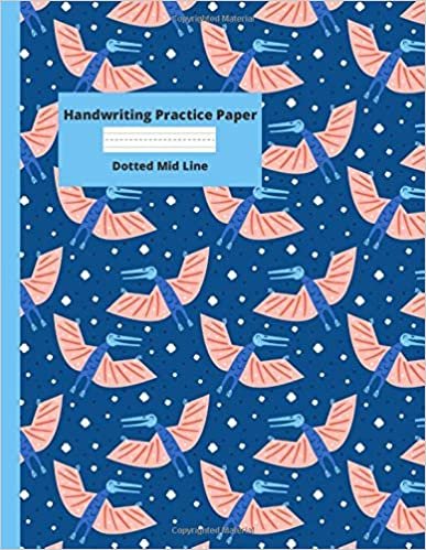 okumak Handwriting Practice Paper Dotted Mid Line: For Kids K-2 Flying Dinosaur Blue Cover Blank Lined Composition Book Boys Learning to Write Print Letters, Young Children (Coolest Learning Fun, Band 40)
