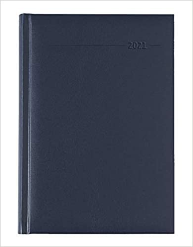 okumak Buchkalender Balacron blau 2021 - Büro-Kalender A5 - Cheftimer - 1 Tag 1 Seite - 352 Seiten - Balacron-Einband - Alpha Edition