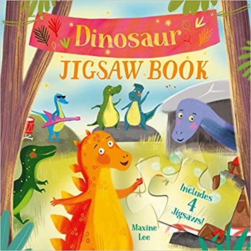 okumak Dinosaur Jigsaw Book: Includes 4 Jigsaws!