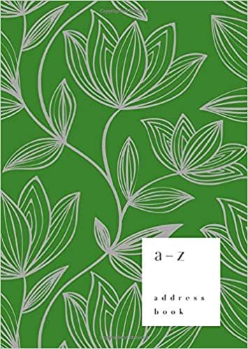 okumak A-Z Address Book: B6 Small Notebook for Contact and Birthday | Journal with Alphabet Index | Hand-Drawn Brush Hipster Cover Design | Green