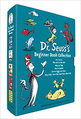مجموعة من Dr. Seuss المبتدئ Book (Cat In The Hat ، واحد اثنين من صيد الأسماك ، والأخضر وبيض هام ، على Pop الهيب هوب ، Fox في الجوارب)