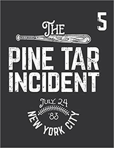 okumak Notebook: Pine Tar Incident Vintage 1983 Baseball Fan Journal &amp; Doodle Diary; 120 College Ruled Pages for Writing and Drawing - 8.5x11 in.