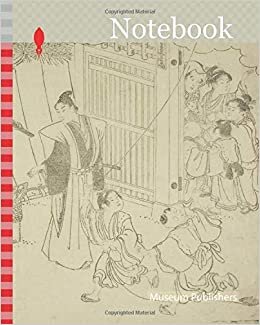 okumak Notebook: The First Day of Business (Akinai hajime), from the illustrated book Colors of the Triple Dawn (Saishiki mitsu no asa), c. 1787, Torii ... print, oban, keyblock proof impression