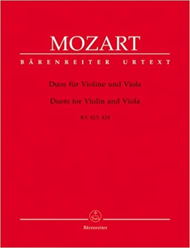 okumak Duos für Violine und Viola KV 423, 424. BÄRENREITER URTEXT. Partitur, Stimme(n), Urtextausgabe, Sammelband