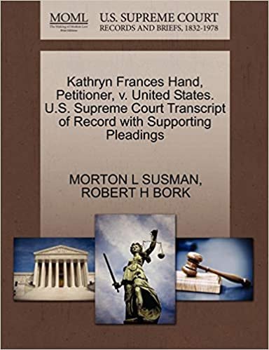 okumak Kathryn Frances Hand, Petitioner, v. United States. U.S. Supreme Court Transcript of Record with Supporting Pleadings