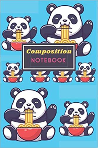 okumak Composition Notebook: Nifty Wide Ruled Paper Notebook Journal. Cute Baby Pink &amp; White Wide Cartoon Panda Blank Lined Workbook for s Kids Students Girls for Home School College for Writing Notes.