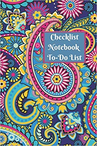 okumak Checklist Notebook To-Do List: For Time Management - With Top 3 Priorities - Mini Size 6&quot; X 9&quot; - Simple List For Easy Tasks Tracking - Chaos Coordinator Notebook Organizer - Boho Paisley Design