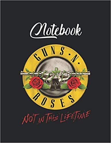 okumak NoteBook: Guns N Roses Not In This Lifetime Blank Vinetage Floral Notebook Marble Large Size 8.5in x 11in for Student Teacher Friend with 110 Page