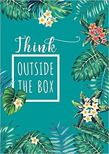 okumak Think Outside The Box: B5 Large Print Password Notebook with A-Z Tabs | Medium Book Size | Tropical Leaf Design Teal
