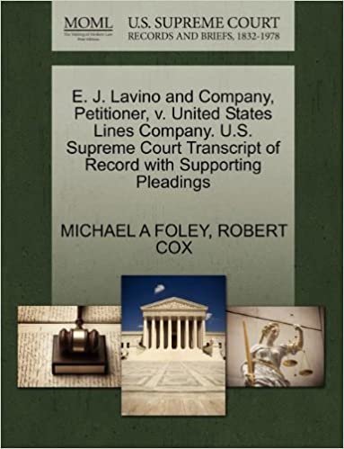 okumak E. J. Lavino and Company, Petitioner, v. United States Lines Company. U.S. Supreme Court Transcript of Record with Supporting Pleadings