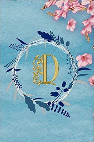 okumak D: : Cute monogram Initial letter D notebook for women and girls - Floral Design