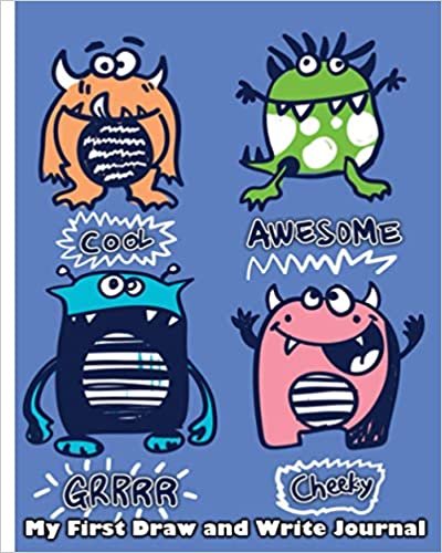 okumak Cool Awesome GRRRR Cheeky | My First Draw and Write Journal: Composition Notebook Primary Journal for Kids and Elementary School Wide Ruled And Drawing Half Blank Story Paper