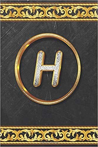 okumak H: Initial H Monogram Notebook Journal, Writing Pad, Journal, With 3D Glamour Letter style For Girls &amp; Women - 120 Pages - Size 6x9 Good Birthday Gift Idea