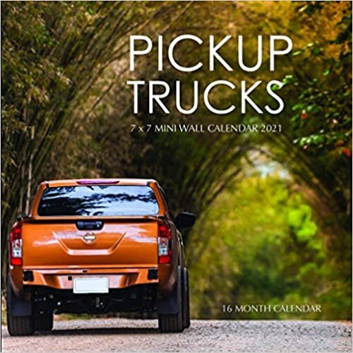 okumak Pickup Trucks 7 x 7 Mini Wall Calendar 2021: 16 Month Calendar