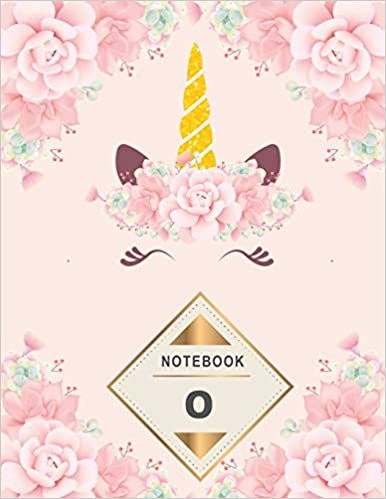 okumak Notebook: Monogram intial Letter O - Unicorn Design Journal Gift for Her / Him