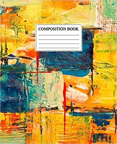 okumak Composition Notebook: Wide Ruled Lined Paper Notebook Journal | Wide Blank Lined Workbook for s, tweens, youth, students, adults, boys, girls, ... structure pattern- colorful paint cover.