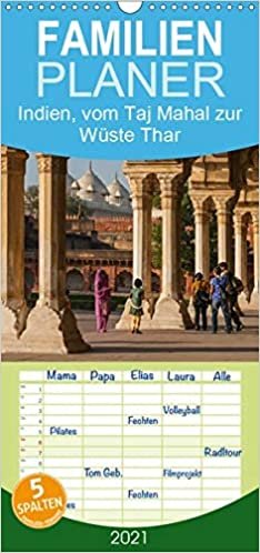 okumak Indien, vom Taj Mahal zur Wüste Thar - Familienplaner hoch (Wandkalender 2021 , 21 cm x 45 cm, hoch): Aufnahmen aus Nordindien mit dem wunderschönen ... Jaisalmer u. a. (Monatskalender, 14 Seiten )